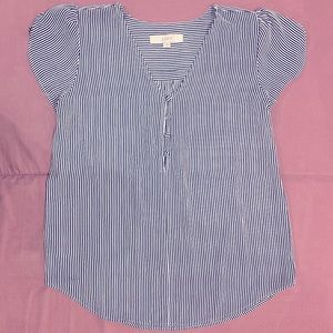 Ann Taylor Loft Blouse Sleeveless V Neck